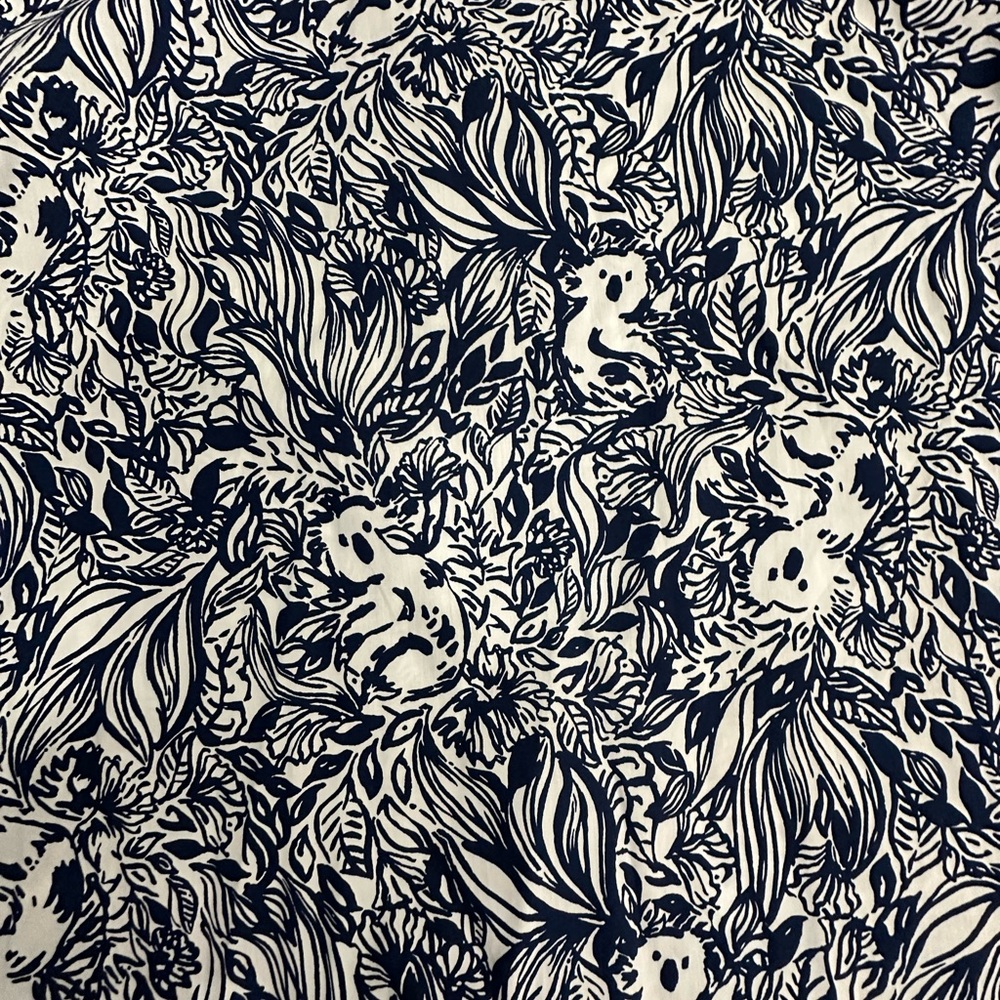 Lilly Pulitzer Sherida Top, Navy/White GDay Mate Print, NWT, Sz. M - Picture 3 of 8